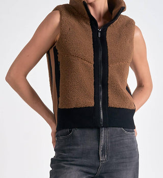 Elan - Zip Up Two Tone Vest