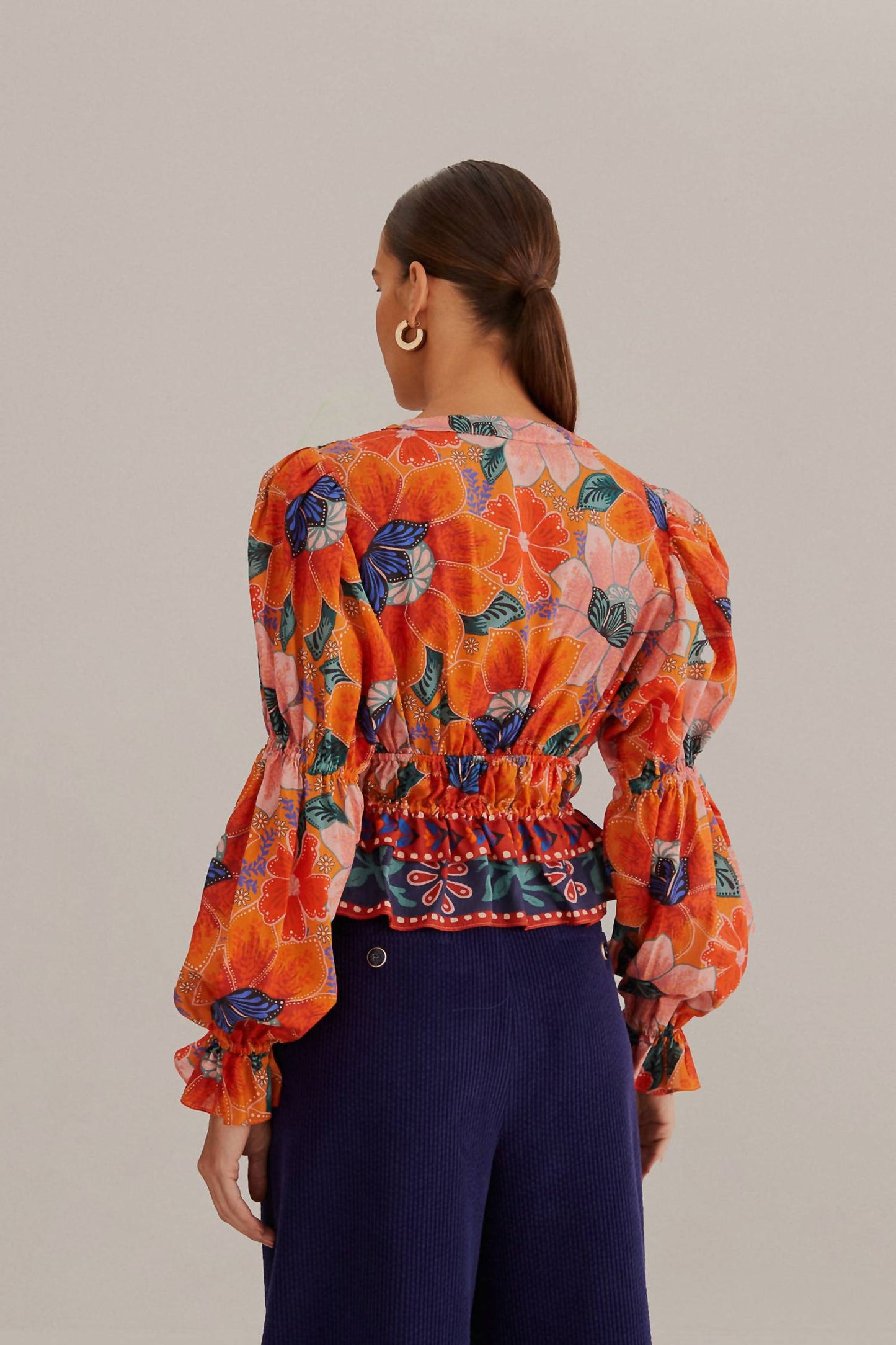 Farm Rio - Marias Floral Long Sleeve Blouse