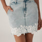 Generation Love - Melody Lace Combo Denim Skirt