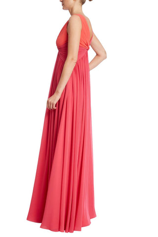 Badgley Mischka - Two-tone Twisted Gown