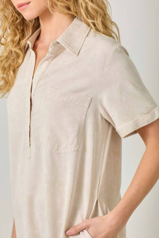 Mystree - Vestido com mangas arregaçadas