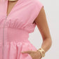 Entro - Zip Front Midi Dress