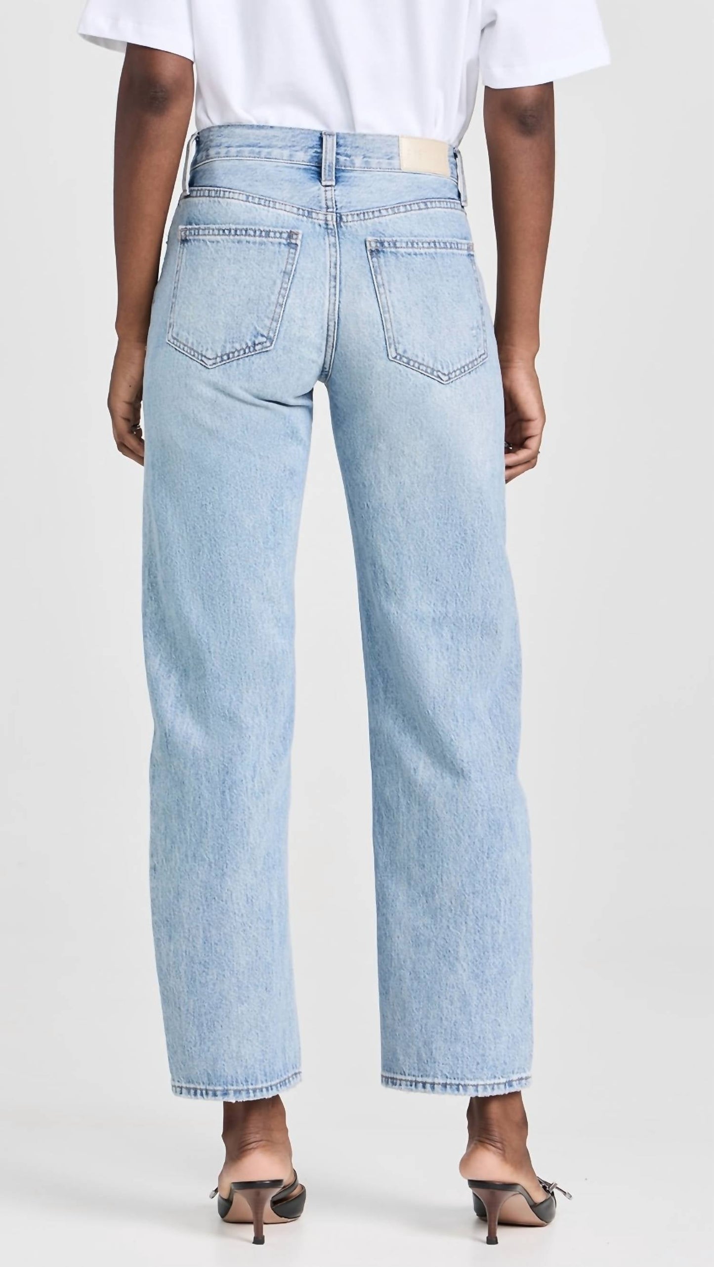 Pistola - Lexi Mid Rise Bowed Straight Leg Jeans