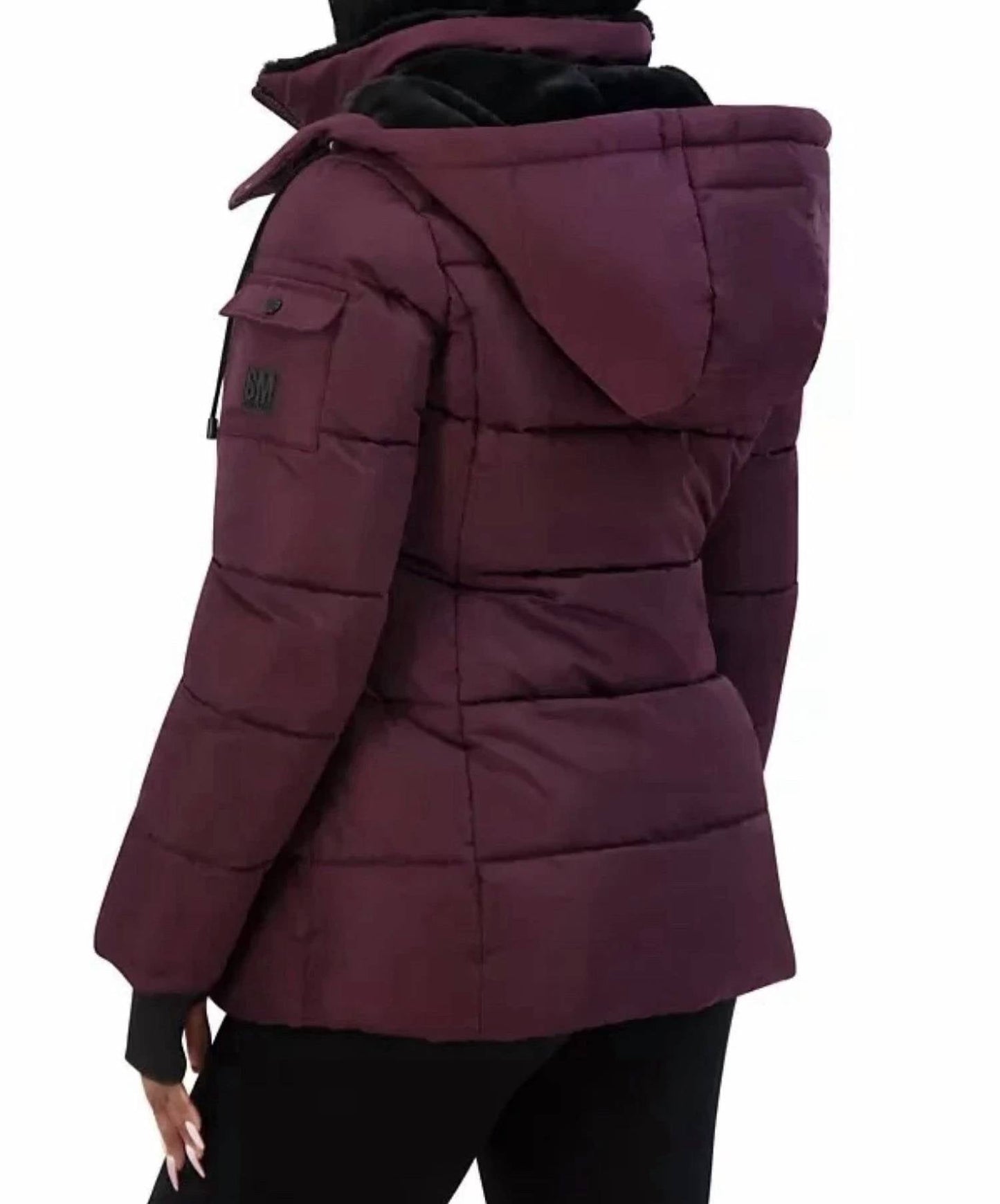 Steve Madden - Juniors Faux-fur-lined Hooded Puffer Coat