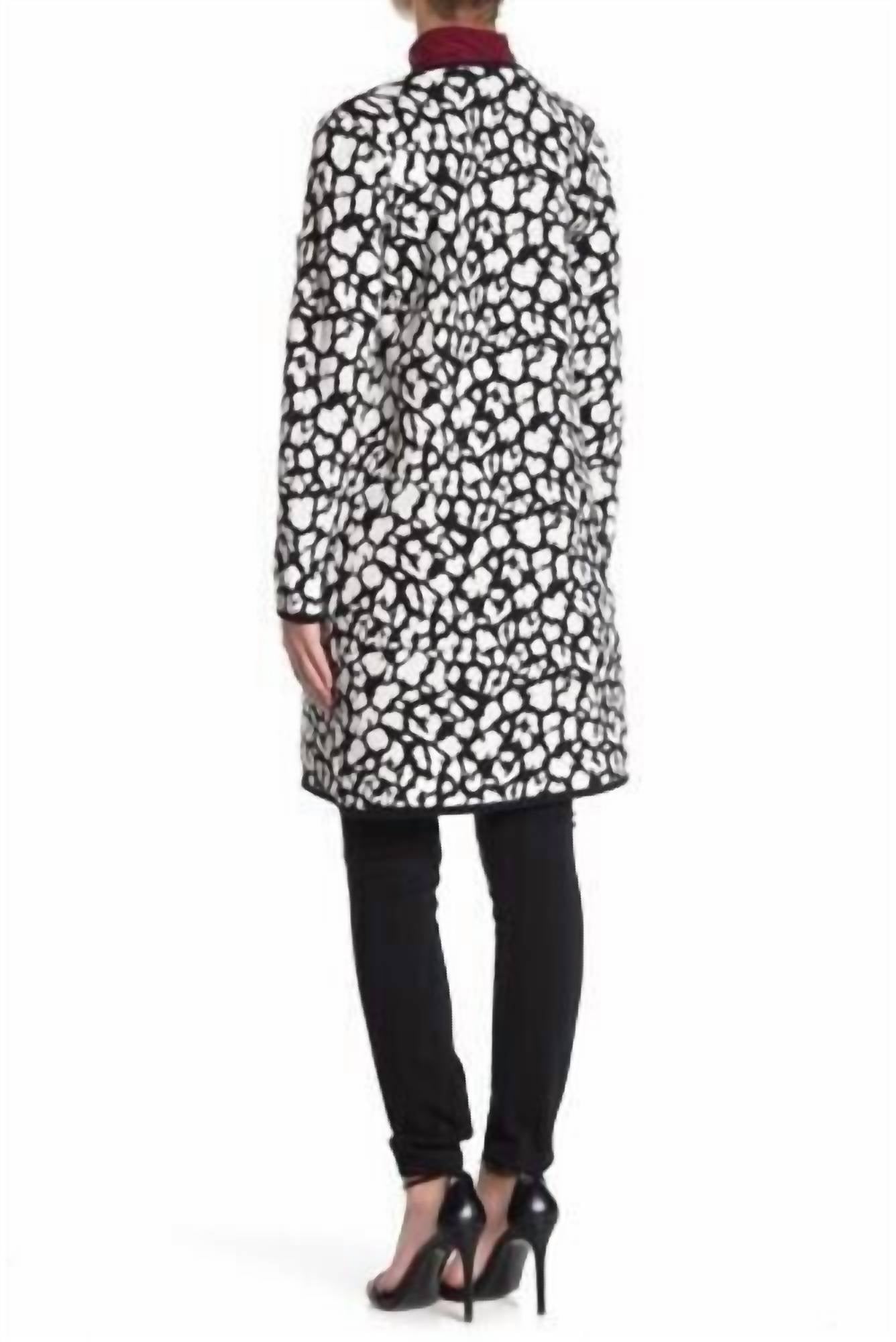 Vince Camuto - Open Front Cheetah Print Cardigan