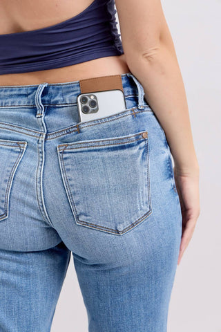 Calça Judy Blue - Slim Fit com lavagem vintage de cintura média