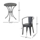 Yearn 3 Piece Bistro Set With Table and 2 Chairs