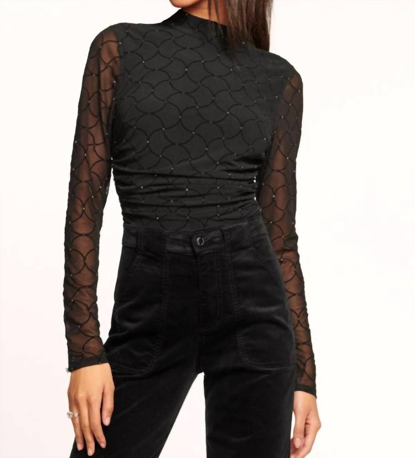 Ramy Brook - Opal Diamond Velvet Long Sleeve