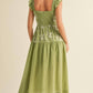 &Merci - Floral Embroidered Midi Dress