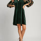 Umgee - Alice V-neck Long Sleeve Mini Dress