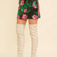 Cloud Ten - Flower Sequin Mini Skirt