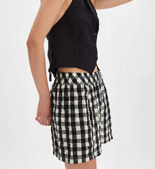 Free People - Shorts Seersucker Pull-On