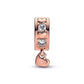 Pandora - Women's Rose-plated Infinite Hearts Sparkling Clip Charm