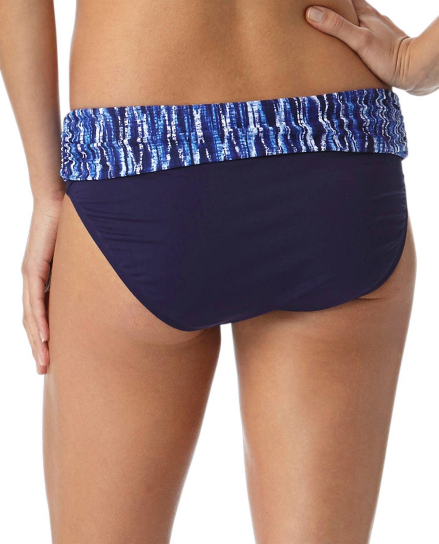 Anne Cole - Calcinha de banho feminina Tide Foldover de cintura média