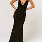 Blue Blush - Halter Leopard Print Maxi Dress