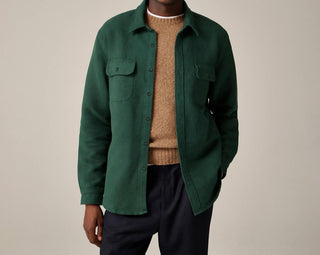 J.Crew - Camisa de trabalho em camurça pesada