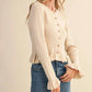 &Merci - The Sienna Ruffle Hem Ribbed Knit Sweater