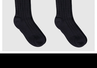 Meias casuais femininas Cat &amp; Jack até o joelho - Pacote com 2, pretas, tamanho P