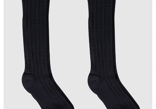 Meias casuais femininas Cat &amp; Jack até o joelho - Pacote com 2, pretas, tamanho P