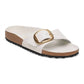 Birkenstock - Sandália estreita feminina Madrid Hammered com fivela grande