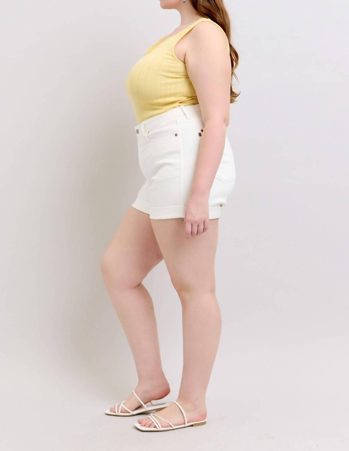 Judy Blue - High Waist Double Roll Cuff Denim Short