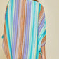 Andree By Unit - Striped Embroidered Poncho Top