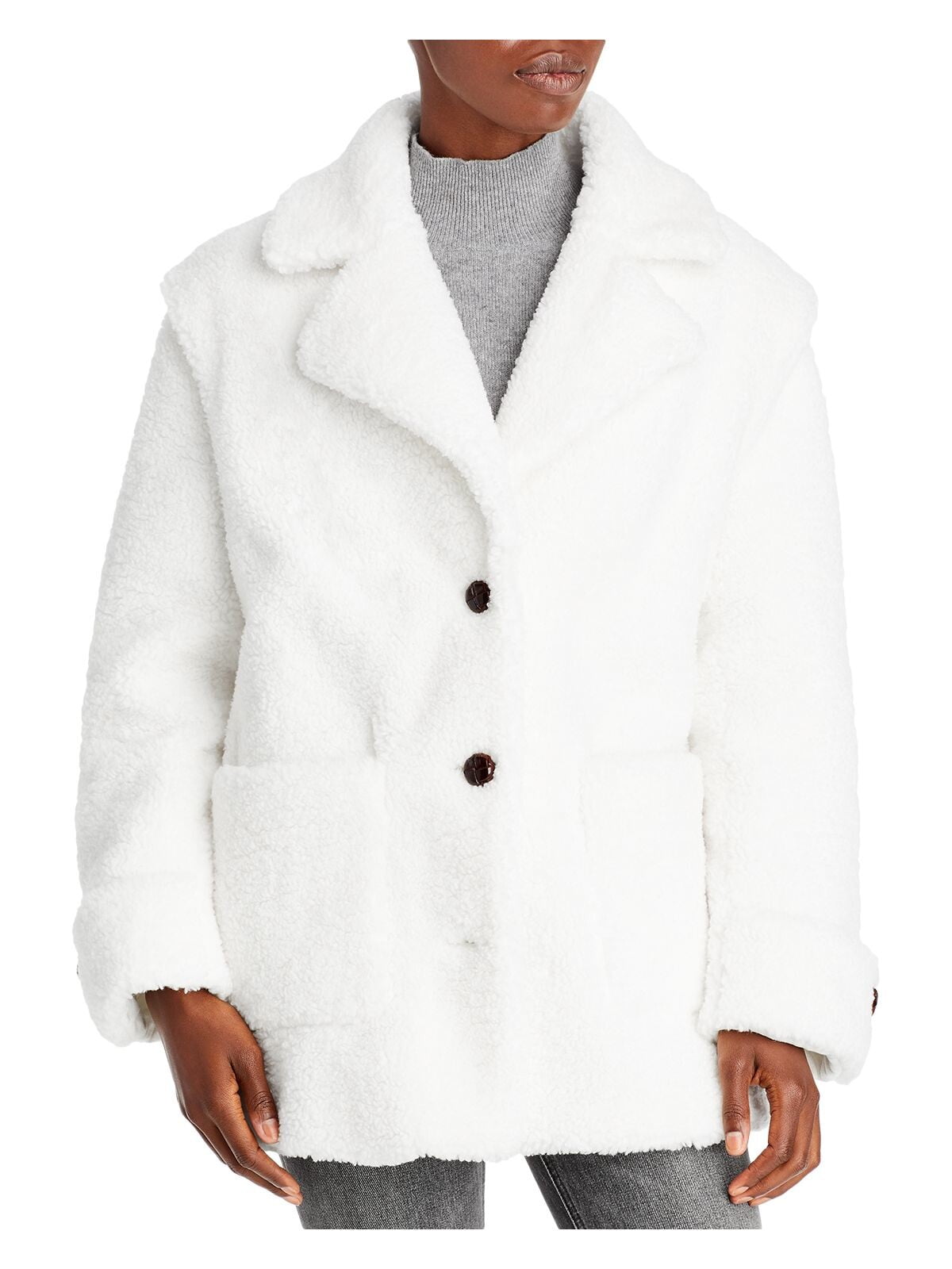 aqua-womens-ivory-pocketed-long-sleeve-jacket-size-small