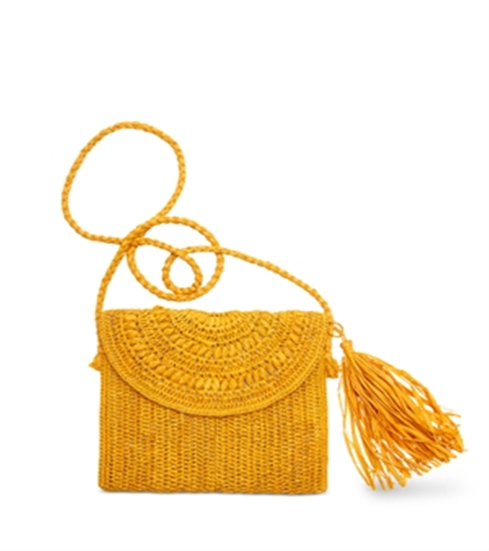 Bolsa transversal Naomi feminina Mar Y Sol amarela tamanho regular