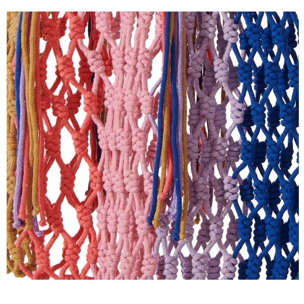 Bolsa de ombro feminina Estela Net da Nannacay, multicolorida