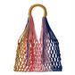 Bolsa de ombro feminina Estela Net da Nannacay, multicolorida