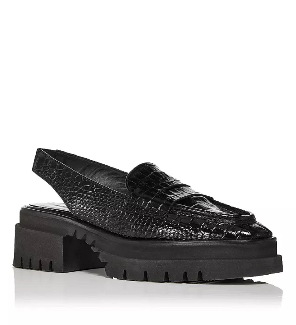 Mocassim plataforma Bettie Slingback feminino Freda Salvador, preto, tamanho 7