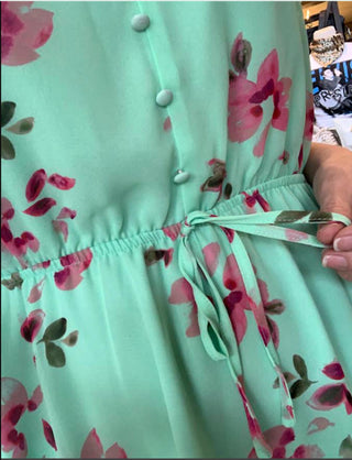 Steve Madden - Vestido Kirsty com decote em V e mangas esvoaçantes