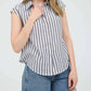 Blu Pepper - Stripe Collared Short Sleeve Button Down Shirt
