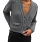 Frame - Double Pocket Cropped Cardigan