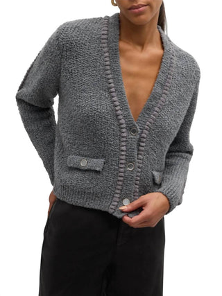 Moldura - Cardigan Cropped com Bolso Duplo