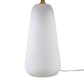 Textured Ceramic Table Lamp with Fluted Fabric Shade - White