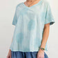 Easel - Embroidered Mineral Wash Boxy Top
