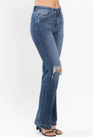 Judy Blue - Calça Jeans Bootcut Hand Sand &amp; Destroy