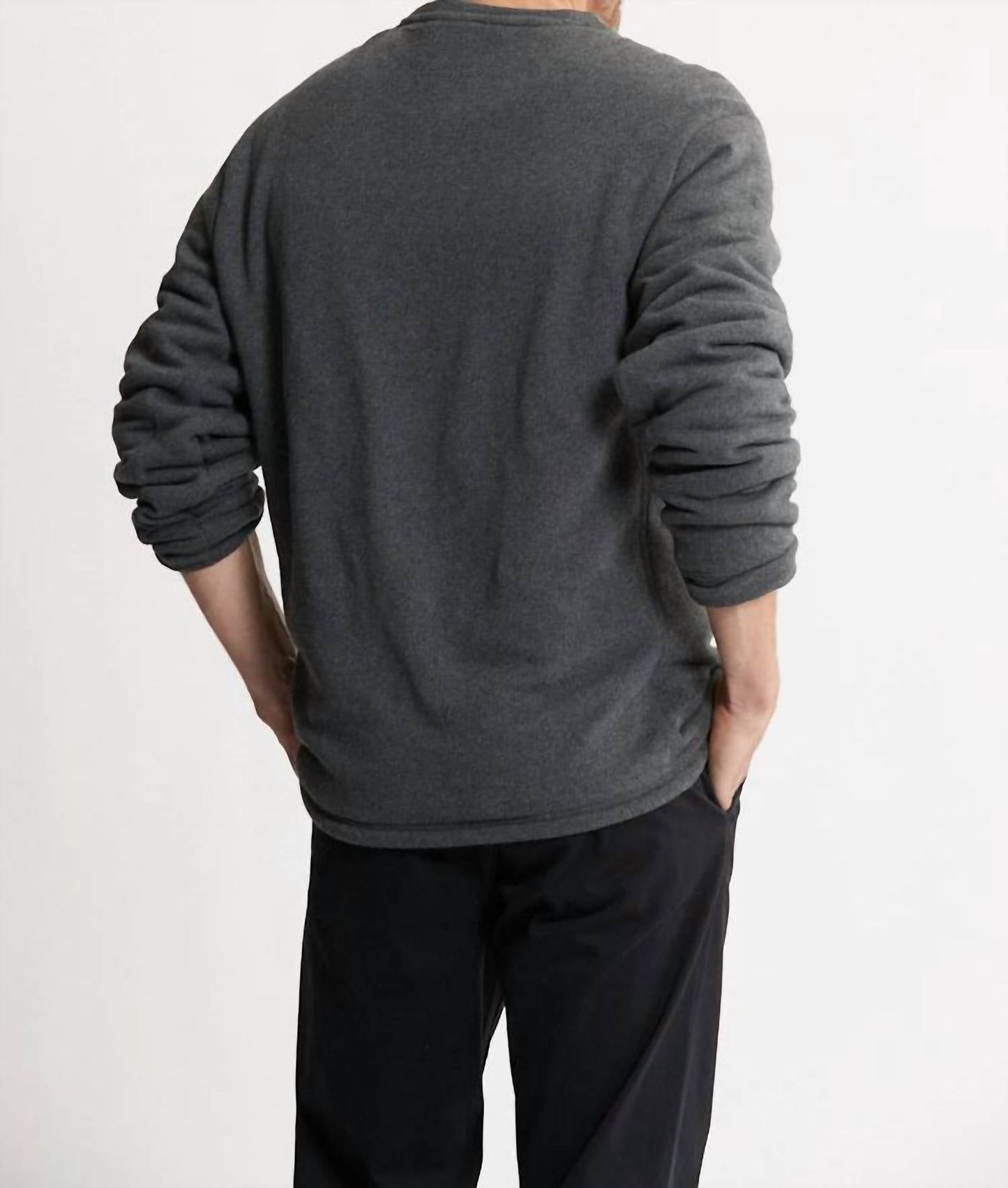 Jachs New York - Union Sherpa Lined Recycled Jacquard Henley Sweater