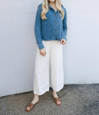 Z Supply - Jaqueta jeans de malha Bel Air