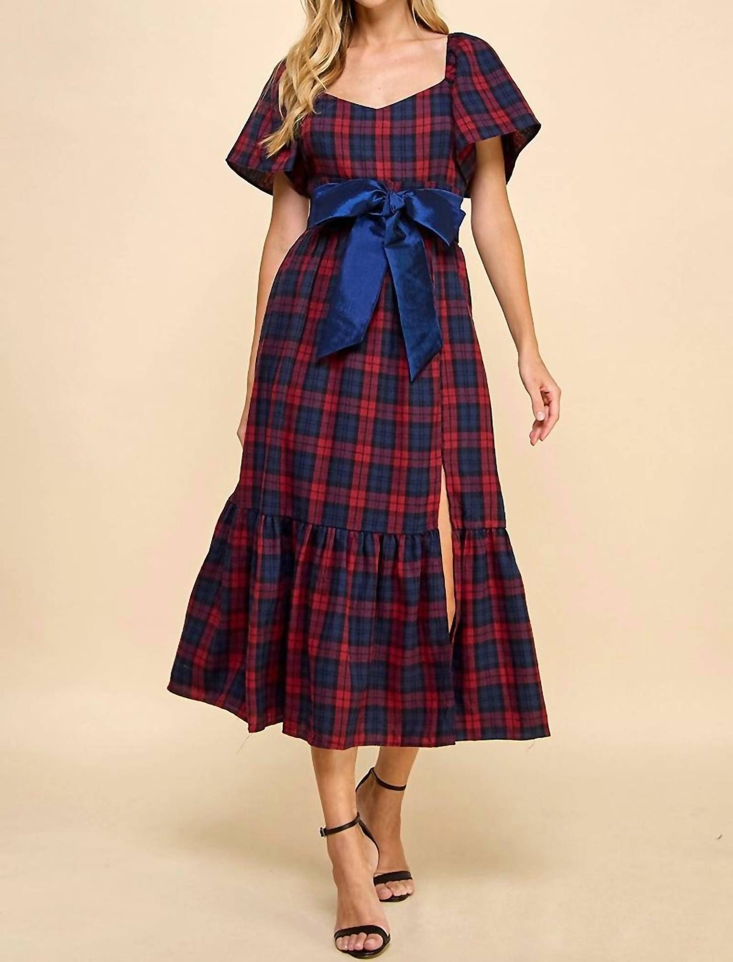 Tcec - Countryside Chic Plaid Midi