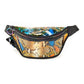Bolsa de cintura holográfica feminina Like Dreams Snakeskin Hologram, azul, tamanho pequeno