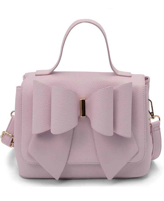 Bolsa tiracolo feminina Eva Double Bowtie da Like Dreams, roxa, tamanho regular