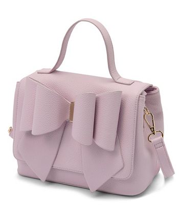 Bolsa tiracolo feminina Eva Double Bowtie da Like Dreams, roxa, tamanho regular