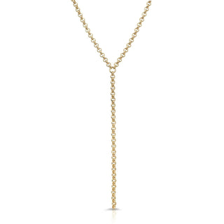 Eklexic - Colar feminino Micro Royal Rolo Chain Lariat