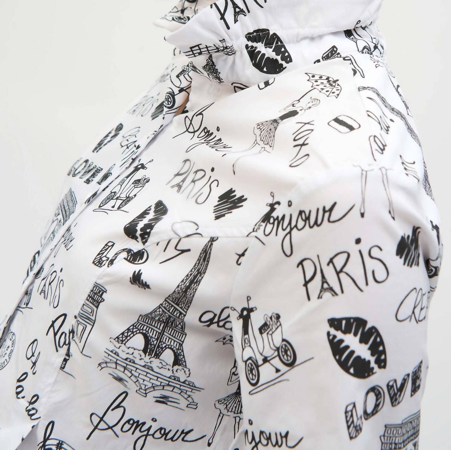 Joseph Ribkoff - Woven Conversational Print Fit And Flare Blouse
