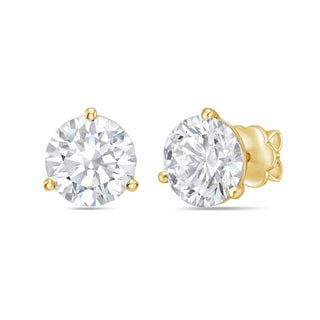 Diana M Jewels - Brincos de diamante redondo cultivado em laboratório de 2,50 cts