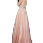 Jovani - Three Quarter Sleeve Wedding Dress
