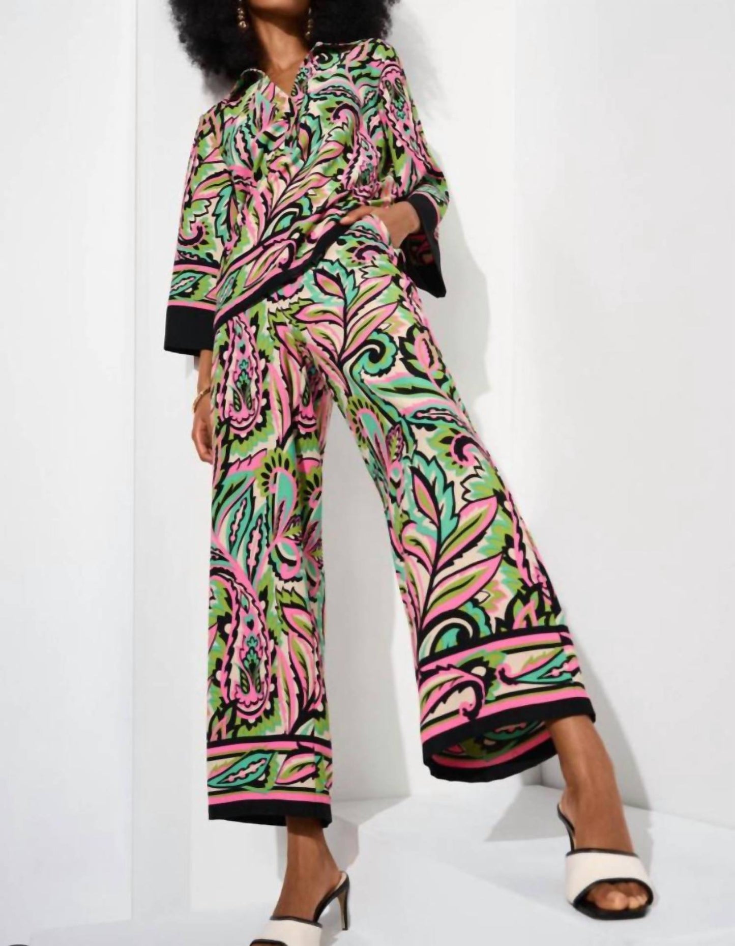 Joseph Ribkoff - High-waisted floral pants
