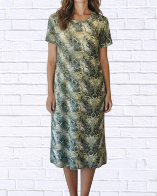 Calypso - Jenneke Palm Leaf Shift Dress